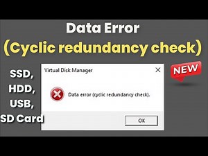 Fix Data error cyclic redundancy check on Windows 11/10/8/7 – Solve CRC HDD, SSD, USB, SD Card -Fix