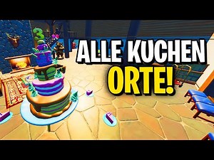 Tanze vor verschiedenen Geburtstagskuchen | Alle 10 Kuchen orte Fortnite 3 Geburtstags Aufgaben