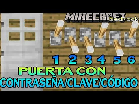 Minecraft Bedrock - PUERTA con CONTRASEÑA / CODIGO / CLAVE - Ps4/Java/Xbox one/PE-sin MODS-Minecraft