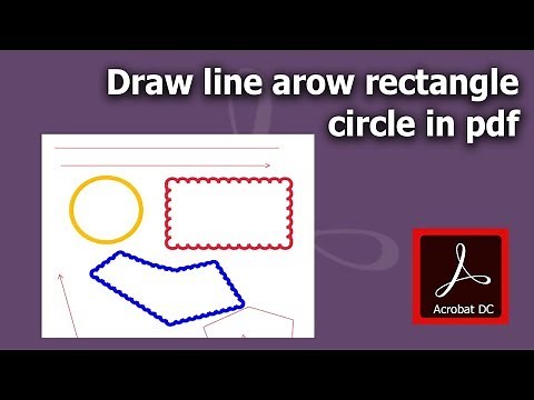 how to draw line arrow rectangle circle and more shape in Adobe Acrobat Pro