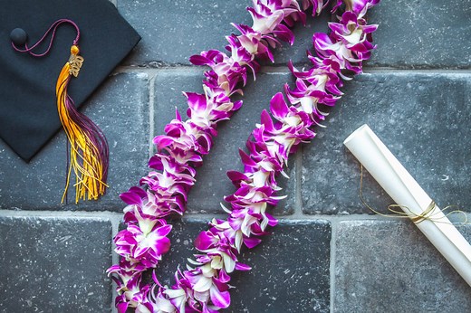 Give your grad a handmade graduation lei! Here’s how to string one together…