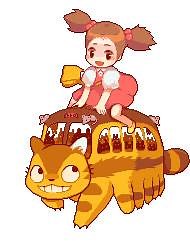 Mei and cat bus ❤ Source: staticwind **Kiki** | Studio Ghibli Fans