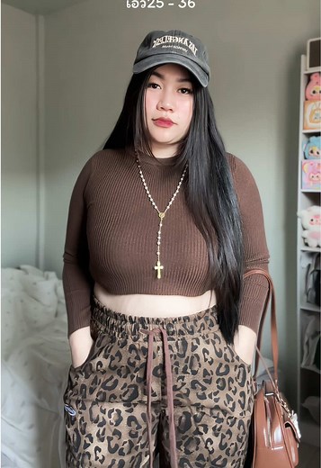 #กางเกงลายเสือสาวอวบ #กางเกงลายเสือ #กางเกงลายเสือไซร์ใหญ่