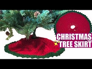 HOW TO CROCHET THIS CHRISTMAS TREE SKIRT - WITH FINGERS EASY AND FAST - BY LAURA CEPEDA