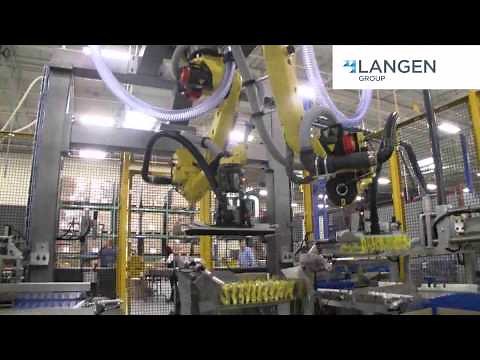 Mpac Langen's LRC-500 Robotic Case Packer for Flow Wrapped Noodles