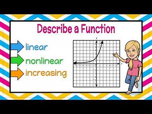 Describe a Function: Linear, Nonlinear & Increasing | 8.F.B.5 💗💙