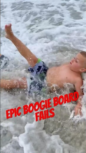 Epic Fail: Kids first time on a beach boogie board