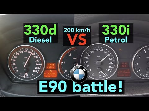 Acceleration Battle | BMW 330i vs 330d | E90 | 190 vs 170 kW