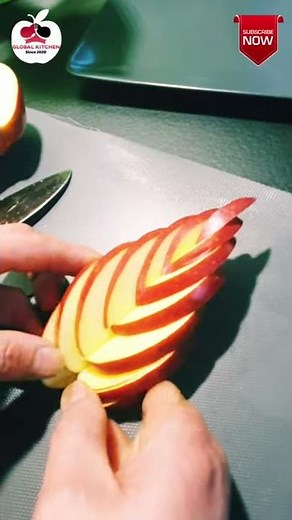 fruit carving easy | apple decoration ideas | Global Kitchen & vlogs