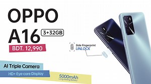 13K views · 10K reactions | It’s BRAND new #OPPOA16   AI Triple Camera  5000mAh Long Lasting Battery! Available NOW only @12,990 BDT!  | OPPO | Facebook