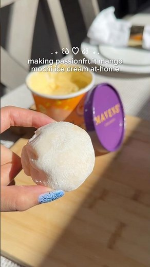 turn any pint of ice cream into mochi! 😍 let’s try passionfruit mango #shoujokitchen #dessertideas