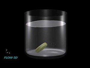 Effervescent tab in a glass of water