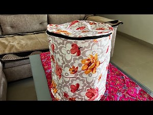 How to make zipper storage box with old fabric at home