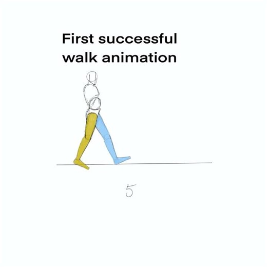 Hand-Drawn Walk Cycle Animation | Frame by Frame Practice #animation #art