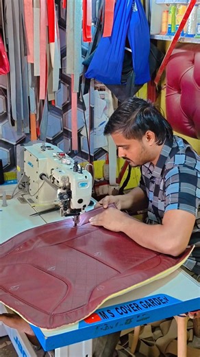 Car Seat Cover Joint Stitching Tutorial | Fast Stitching Technical Work | Professional Seat Cover