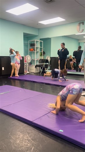 Our Wednesday Acro class working hard on their tricks this week! 🤩🤸‍♂️ #acro #dancestudio #dancer #cartwheel #roundoff | Crystal Joyce Dance Academy