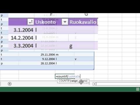 Excel 2013: taulukko, suodatin ja järjestys