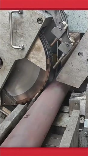 Special Saw Designed for Cutting Large Metal Poles #metalwork #construction