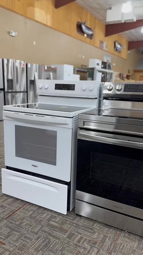 Explore our selection of electric ranges from trusted brands like Whirlpool and Samsung. From classic white to sleek stainless steel, find the perfect match for your kitchen. 🏠✨ | The Appliance Outlet