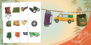 Camping Icons Bunting