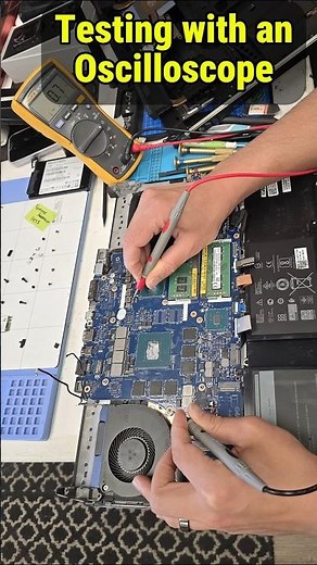 Testing Dell Alienware CPU with oscilloscope #dell #alienware