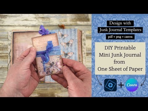 DIY Printable Mini Junk Journal from One Sheet of Paper