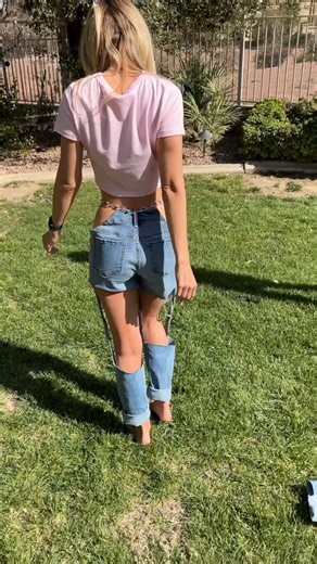 1.1M views · 3.4K reactions | Quick jeans transformation This original video was produced by Network Media and MC Has Fun. | Laughs and Hacks | Facebook