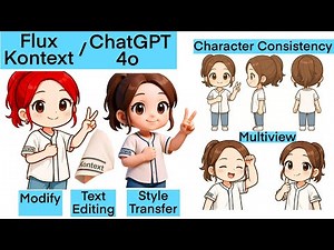 Flux Kontext setup tutorial in ComfyUI vs ChatGPT-4o : create consistent Character multiview with AI