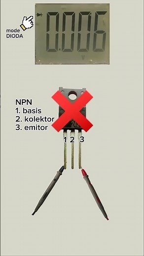 Check a damaged NPN transistor with a digital multimeter#electronics