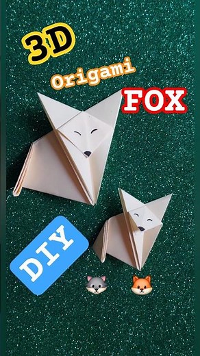 How to Make a 3D Origami Fox (Paper Craft Tutorial)