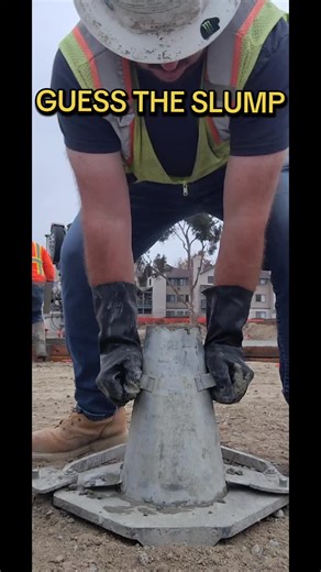 Guess the slump! Watch till the end for the answer. Like and follow for more slump content. #aci #construction #concrete #slump #inspection