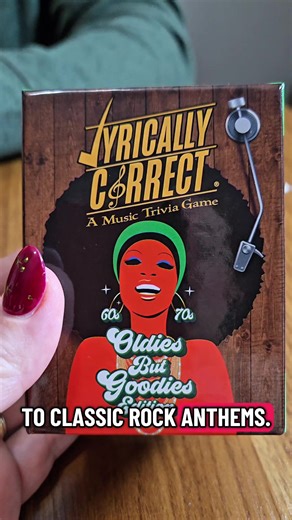 Think you know your old-school jams? 🎶 Test your music memory with Lyrically Correct: 60s & 70s Edition! From Motown hits to classic rock anthems, this game will have everyone singing, laughing, and battling for the title of music master. Grab your crew, turn up the tunes, and see who’s really lyrically correct! #lyricallycorrectgame #60sand70s