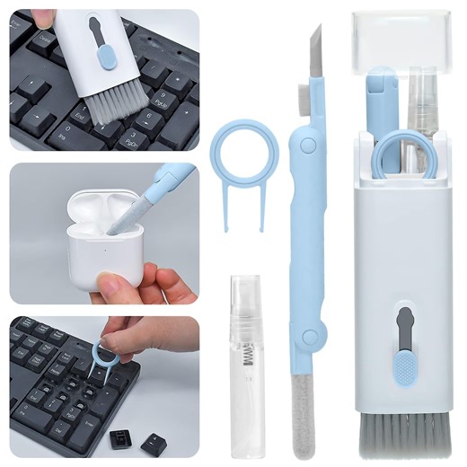 7 in 1 Computer Keyboard Cleaner Brush Kit – Multi-Function Earphone C