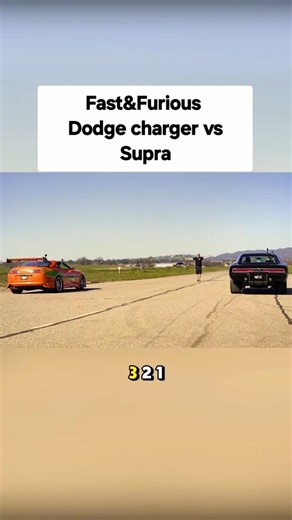 Vin Diesel Dodge Charger vs Paul walker Toyota Supra from Fast and Furious 😠 😡 👿
