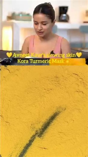 Avneet kaur's Secret kora Turmeric mask| Natural glow bright DIY at Home #shorts #viralshots