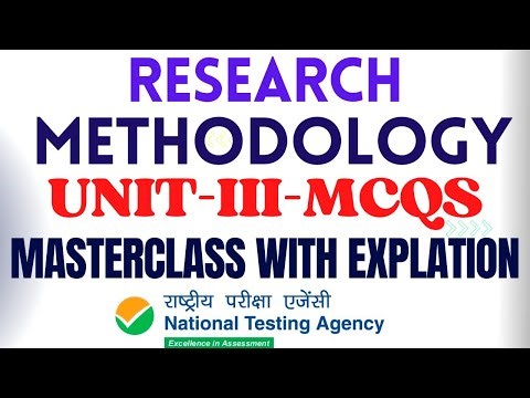 Research Methodology for NTA-PhD Exam 2023 II UNIT-3 MCQs- Masterclass Revision