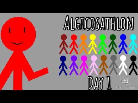 Algicosathlon Day 1- Long Jump | Major League Marble Race (MLMR) In Algodoo