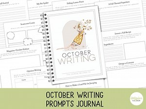 October Writing Prompt Journal for Grades 2-5 | Printable Creative Writing Activity Templates | Letter Writing| Story Starters | Comics - Etsy