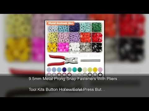 9.5mm Metal Prong Snap Fasteners With Pliers Tool Kits Button Hollow/Solid Press Button Studs F