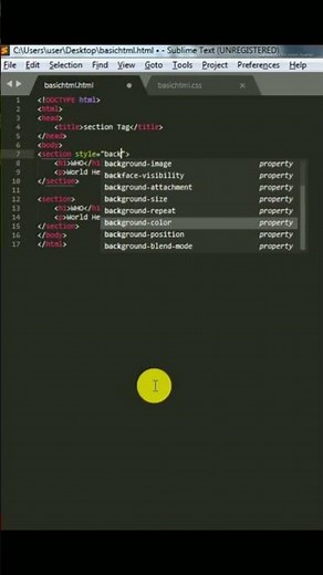 Section Tag in HTML #shorts #youtubeshorts #learnwebcode #htmlcode #htmltutorial #html