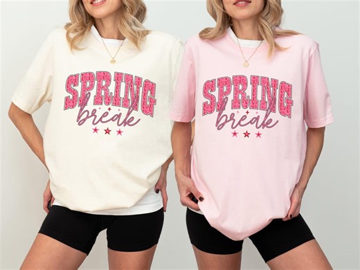 Spring Break 2026 Shirt, Pink Spring Break Tee, Girls Trip Matching Shirt, Beach Vacation T-shirt, College Spring Break Outfit - Etsy Canada