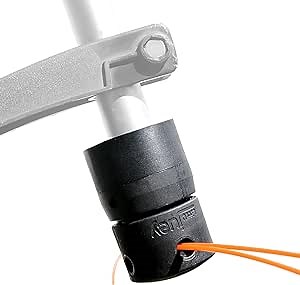 Littl' Juey String Trimmer Head Replacement - for Curved Shaft Line Trimmers. High Performance. Includes Easy Load, Pre Cut .095" Nylon Cord for Yard Maintenance Cutting Grass, Lawn and Edges