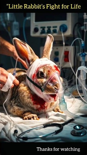 😭Little Rabbit’s Fight for Life”😭#RabbitRescue #AnimalStory#SadShortFilm #treanding#shortsfeed#viral