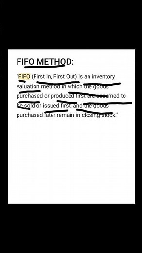 Meaning of FIFO method| What is fifo method?