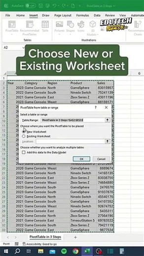 Pivot Table in 3 Easy Steps (Excel in 30 Seconds!)