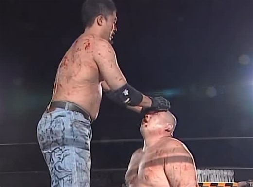 @unfnbelievablex on Instagram: "Ryuji Ito drives a kenzan into Abdullah Kobayashi. - BJW 12/18/2011 #Deathmatch #deathmatchwrestling #ultraviolent #unfnbelievable #prowrestling"