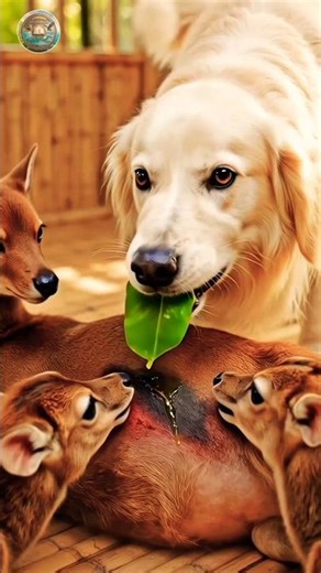 Brave White Dog Rescues Injured Deer | Heartwarming Animal Story | #shortvideo #dog