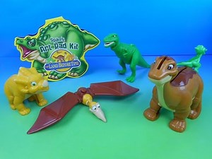2003 THE LAND BEFORE TIME SET OF 5 WENDY'S COLLECTION MEAL TOYS VIDEO REVIEW