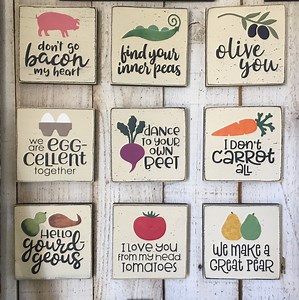 Farmhouse Kitchen Wood Sign: Funny Vegetable Art, Distressed Decor - Etsy