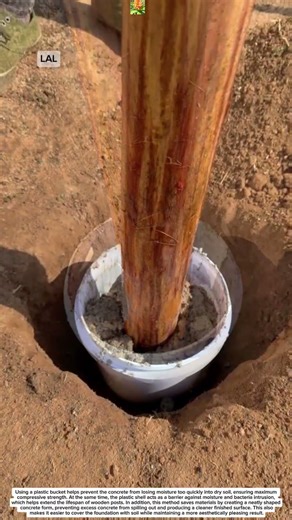 Construction Hack: Using a Plastic Bucket to Cast a Post Base
